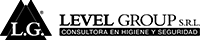 Level Group - Logo Horizontal Blanco